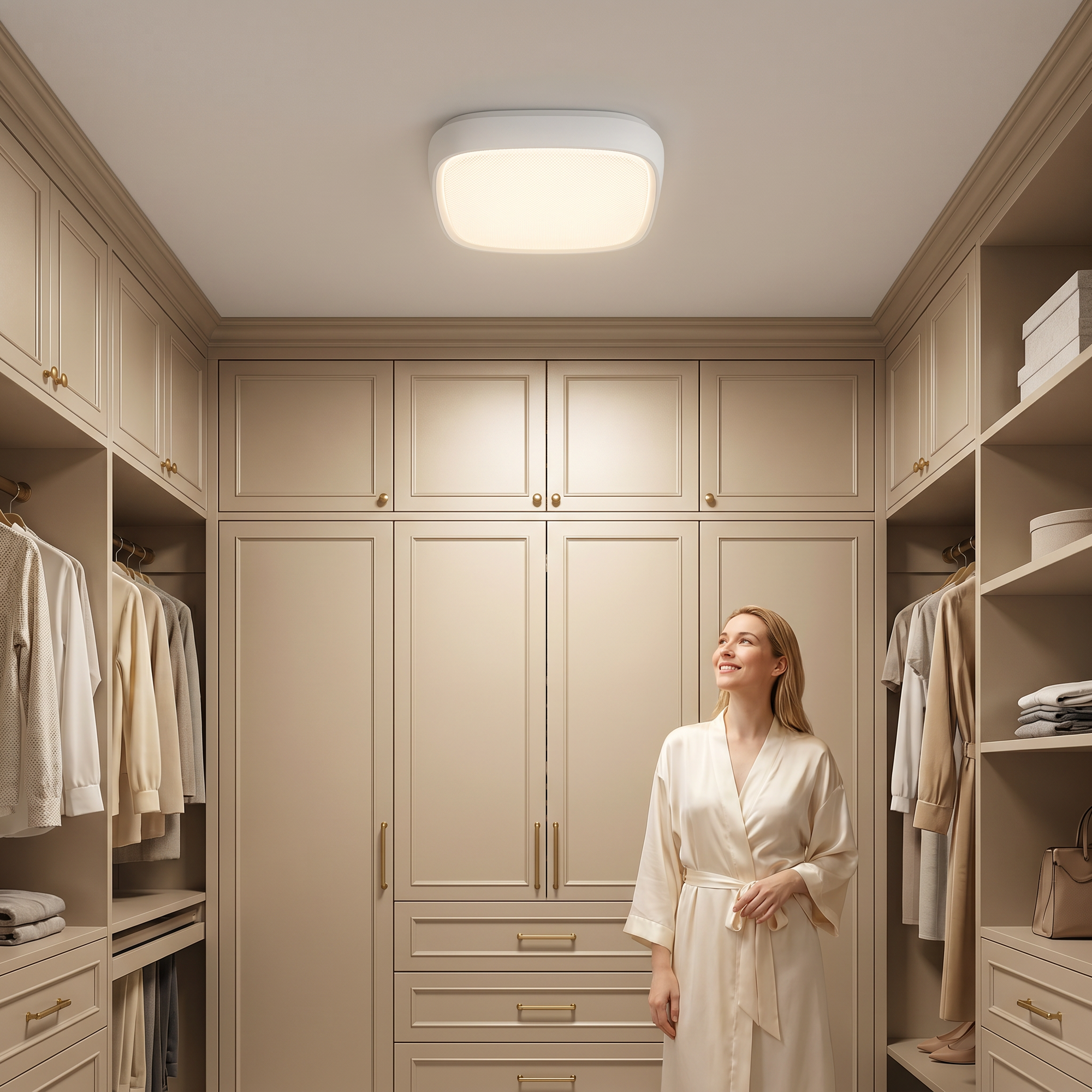 rechargeable shower light in  cloakroom