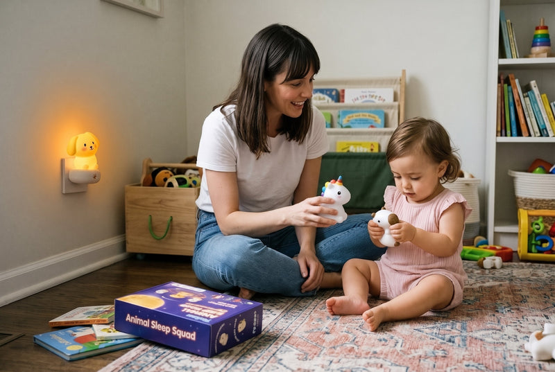 interactive cute plug in night light 