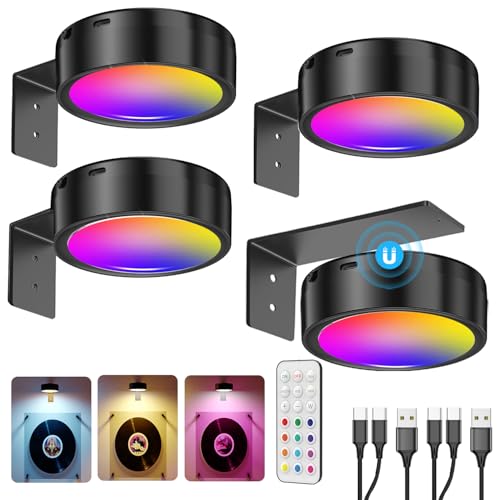 RGB Over picture frame lights for wall rechargeable LED with remote