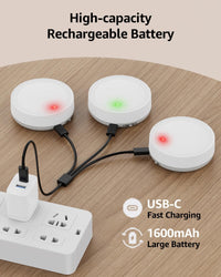 USB Rechargeable Puck Lights with Remote