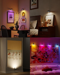 RGB Over picture frame lights for wall rechargeable LED with remote