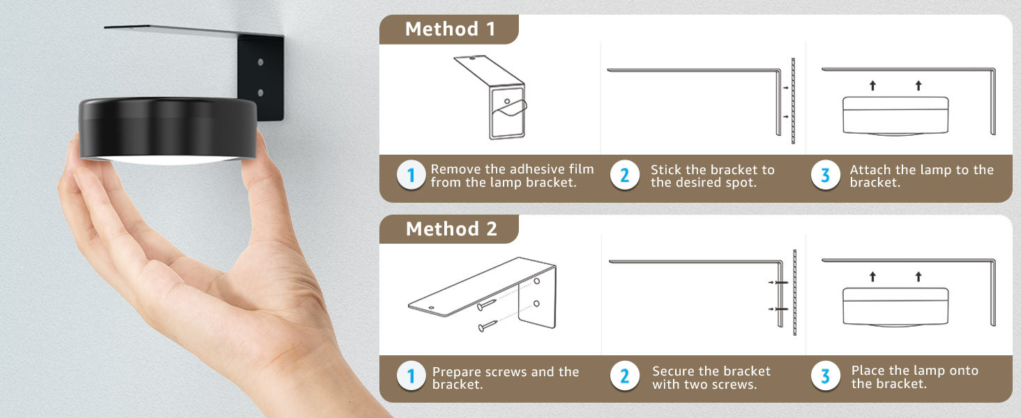 rechargeable picture lights LED for wall frames wireless install