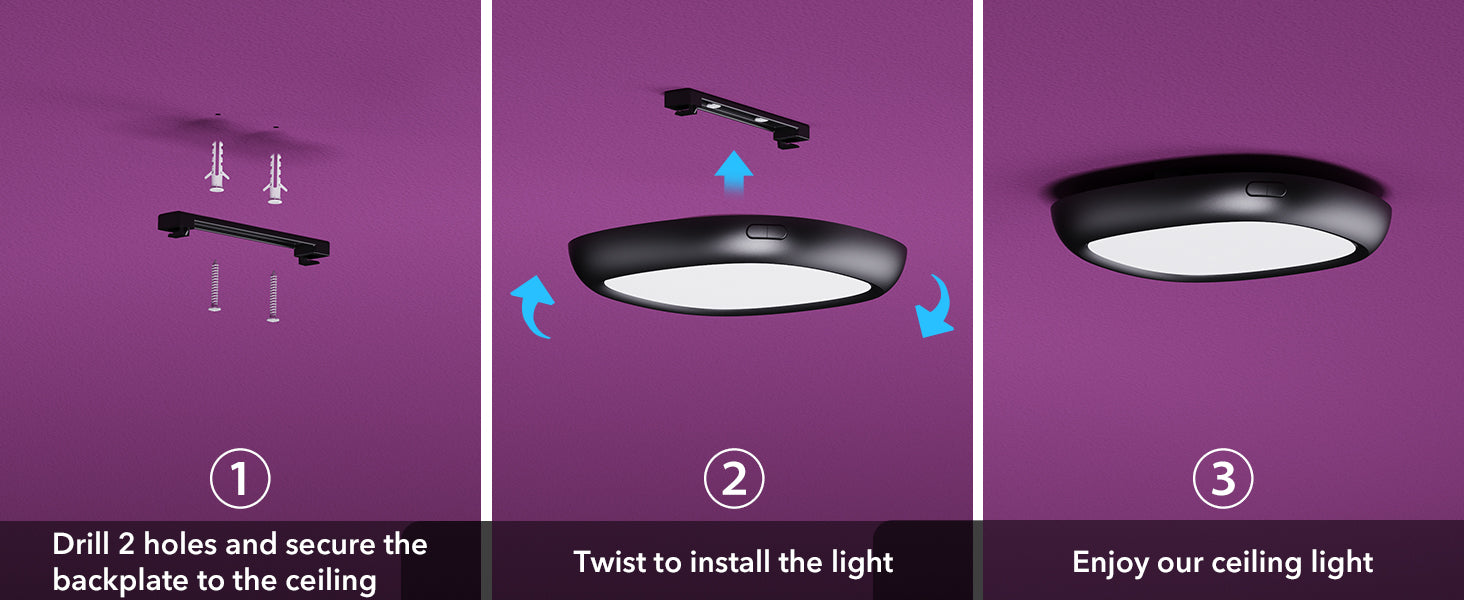 wireless ceiling light no wiring