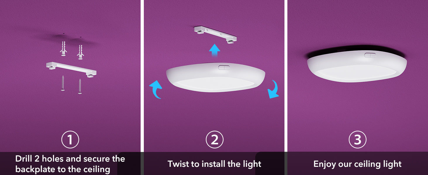 wireless ceiling light no wiring