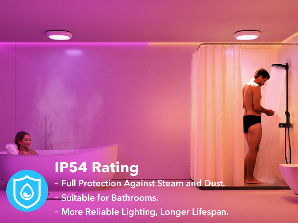 waterproof shower lights battery ceiling light rechargeable wireless
