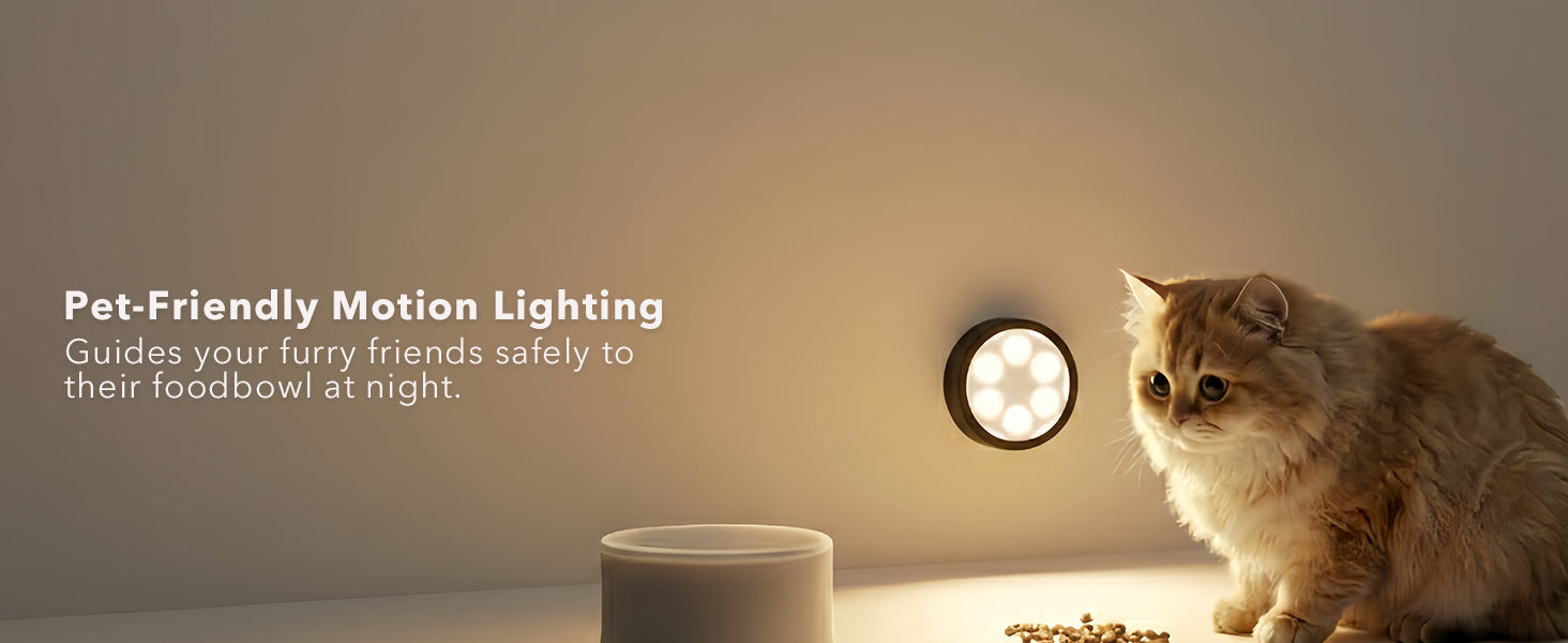 motion sensor puck light glow pet-friendly  lighting.