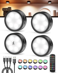 rechargeable puck lights with remote