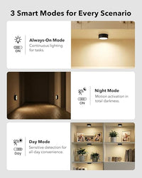 puck lights with 3 smart modes