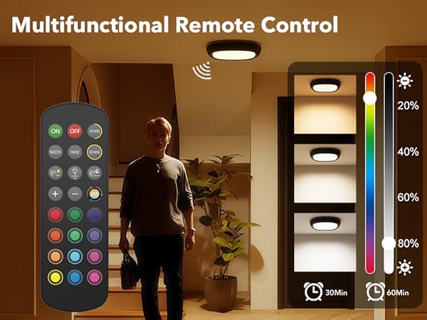 battery ceiling light with remote control
