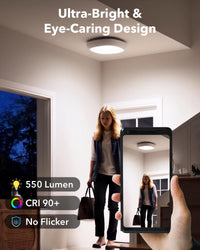 Daylight sensor control on waterproof ceiling light