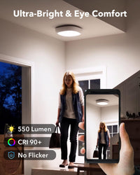 Remote-controlled dimmable ceiling light with timer