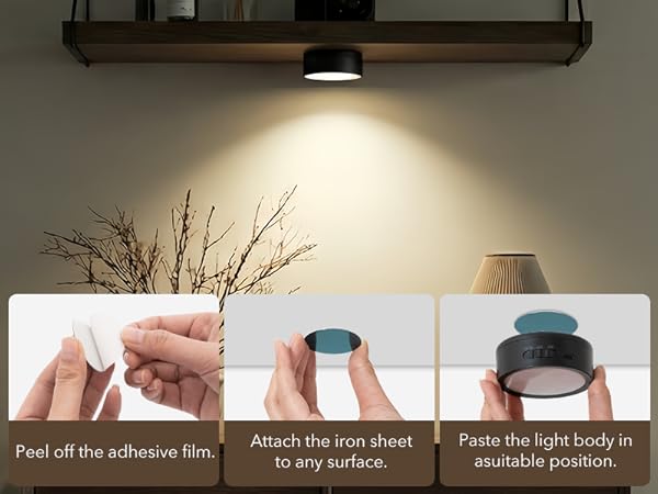 wireless LED puck lights installation 