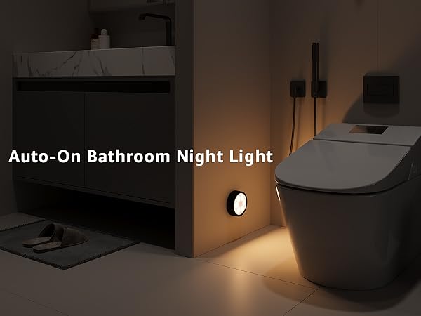 rechargeable motion sensor puck lights is auto-on for bathroom night