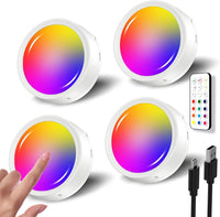 RGB rechargeable puck lights