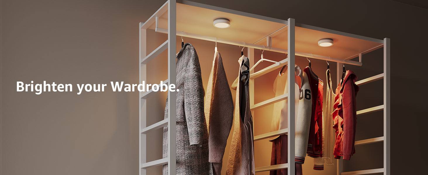 wardrobe under shelf closet light rechargeable